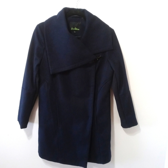 Sam Edelman Kit Asymmetrical Wool Blend Coat Size Small - Picture 2 of 14